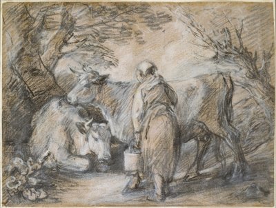 Milkmaid with Two Cows by Thomas Gainsborough